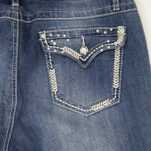 Earl Women's Barely Boot Embellished Jeans - Picture 5 of 5